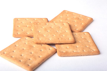 Rye crispbread isolated on a white background