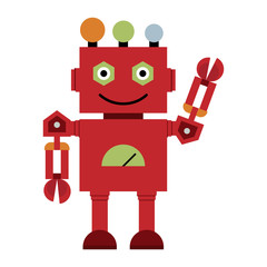 Vector illustration of a toy Robot 