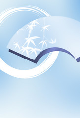 暑中見舞い　和柄　はがきテンプレート