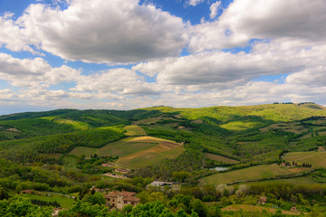 View of the countryside near the famous town of Radda in Chianti, Tuscany, Italy