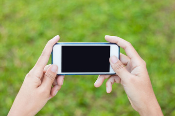 Woman using Hands playing