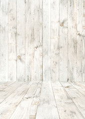 White wood plank room and background. modern rustic and vintage style.