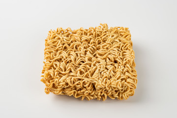 noodles on white table wood background