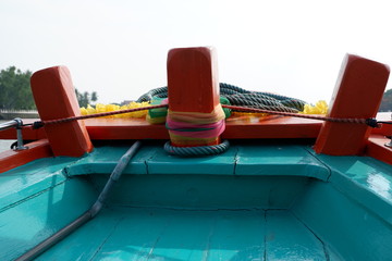 prow of small Thai boat form in side