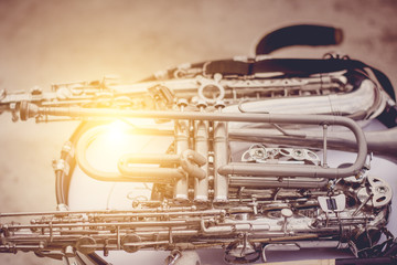Music instruments,blackground concep.