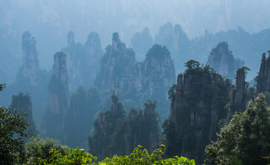 Mist in the Zhangjiajie Mountains