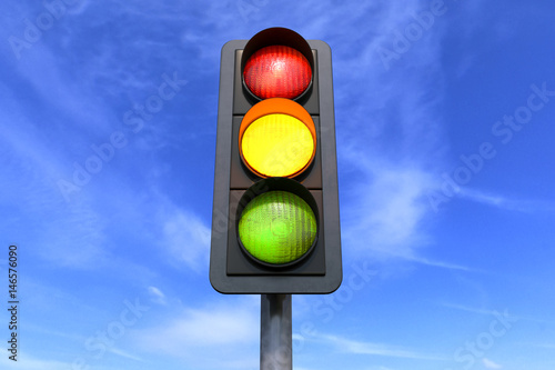 Verkehrsampel - Ampel - Gelb - Lichtsignalanlage