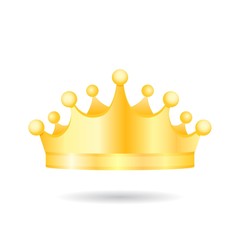 Realistic Medieval Royal Golden King Crown, Diadem, Tiara, Coronet. Vector illustration