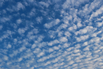 Blue sky and white clouds in bright morning.