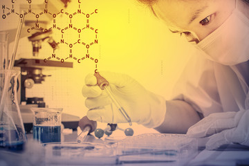 Scientists and scientific experiments to find out about the medical science or the scientific unit...