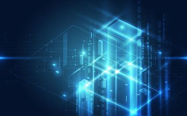 Fototapeta premium Abstract digital technology concept. vector background