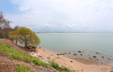 Coast in Thailand tourist attraction of Laem Sing Landmark.