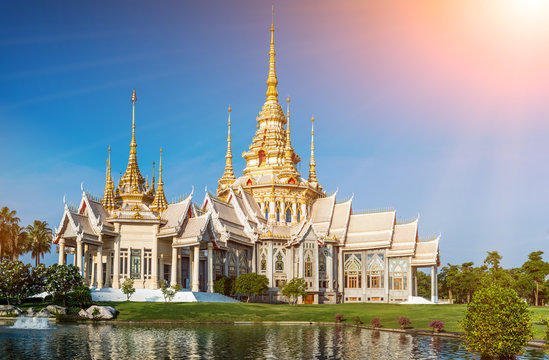 Landmark wat thai Temple at Wat None Kum in Nakhon Ratchasima province Thailand