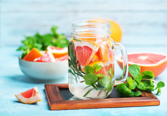 fresh drink with grapefruit
