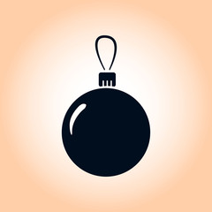 Christmas balls icon. New Year decoration. All to celebrate the New Year and Christmas.