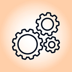 Icon of gears.The development and management of business processes.