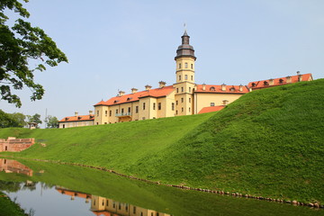 Fototapeta na wymiar Nesvizh Castle. Belarus, Minsk region, Nesvizh