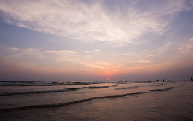 Sunset on a beach