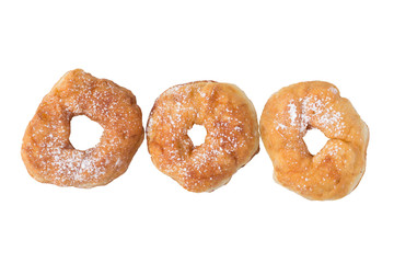 sugary donut isolated on a white background