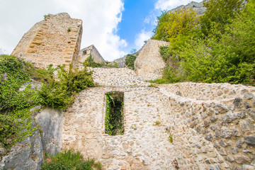 Fototapeta na wymiar Old medieval Kalnik fortress ruins in Prigorje, Croatia 