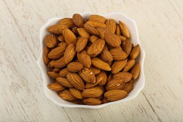 Almond in the bowl