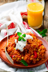 microwave jambalaya. style rustic.
