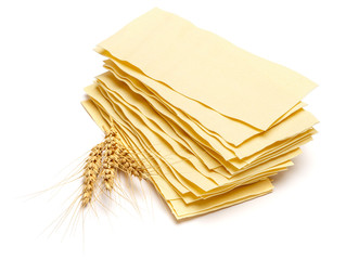 dried uncooked lasagna pasta sheets
