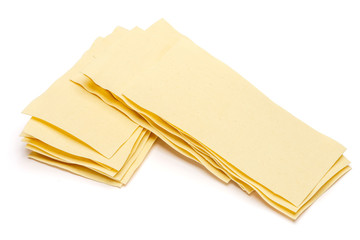 dried uncooked lasagna pasta sheets