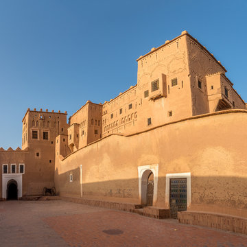 Courtyard of Taourirt Kasbah in Ouarzazate ,Morocco