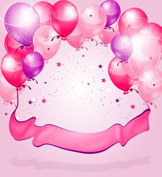 Pink purple birthday background