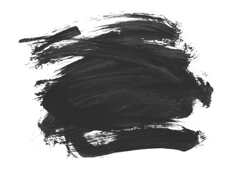 Brush stroke and texture. Smear brush on a white background.