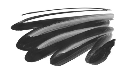 Brush stroke and texture. Smear brush on a white background.