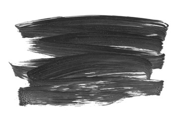 Brush stroke and texture. Smear brush on a white background.