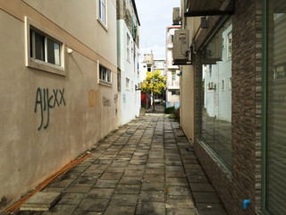 モルディブのマーレ裏路地 Male back street in the Maldives