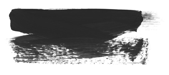Fototapeta premium Brush stroke and texture. Smear brush on a white background.