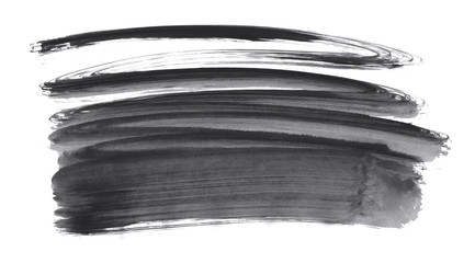 Brush stroke and texture. Smear brush on a white background.