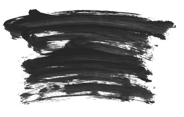 Brush stroke and texture. Smear brush on a white background.