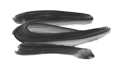 Brush stroke and texture. Smear brush on a white background.