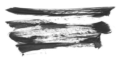 Brush stroke and texture. Smear brush on a white background.