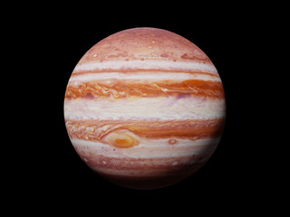 planet Jupiter isolated on black background © dottedyeti