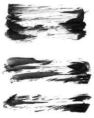Brush stroke and texture. Smear brush on a white background.