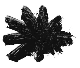 Brush stroke and texture. Smear brush on a white background.