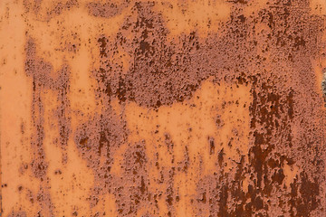 Orange rusty fence