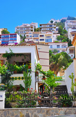 Cozy houses of the spanish resort town Roses