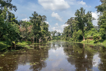 Moat near Preah Khan temple, Angkor, Cambodia