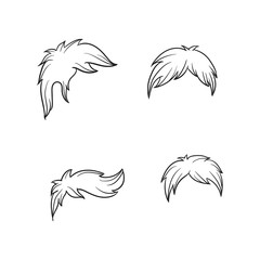 Obraz premium hair people template outline