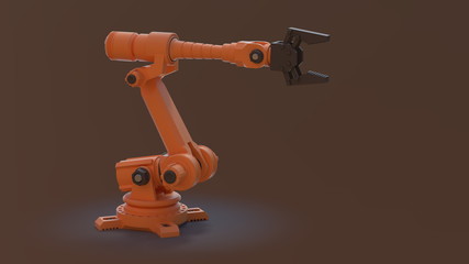 Robotic Arms isolated,3D rendering