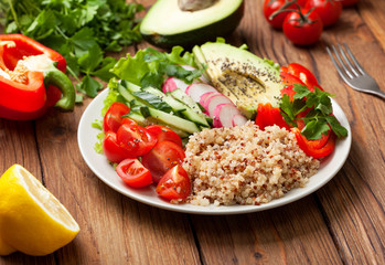 buddha bowl with quinoa and vegetables