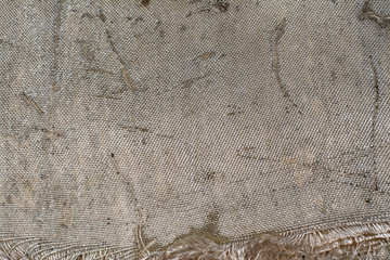 Texture sacking, filled with transparent plastic. The effect of rubbing and antiquity