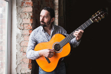 Mexican musician with guitar 